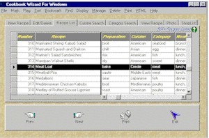 Cookbook Wizard Screenshot
